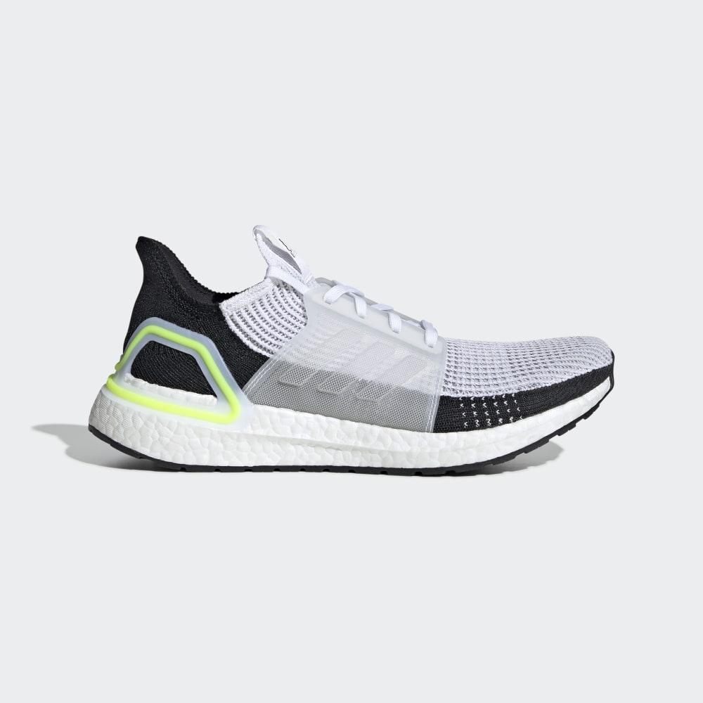 Adidas Men's Ultraboost 19 Running Shoes White/Grey Ireland EF1344